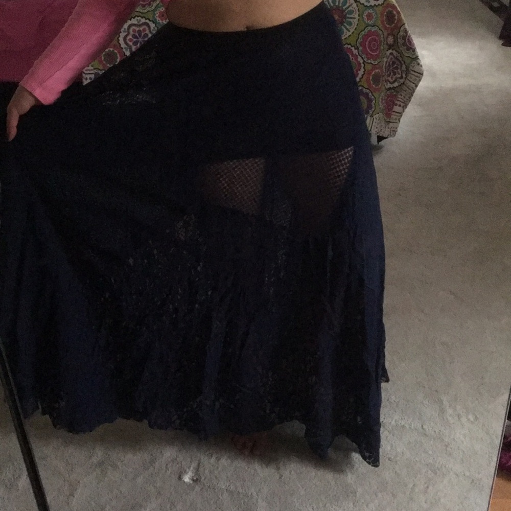 Free People Lace Maxi Skirt